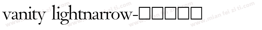 vanity lightnarrow字体转换